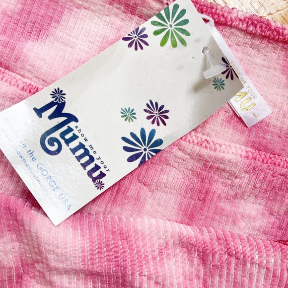 NWT Show Me Your Mumu Del Ray Binkini Bottom In PInk Dye Scrunch XXL - Picture 5 of 5